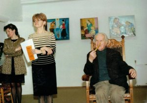 Wernisaż wystawy prac Hieronima Skurpskiego "W macierzyńskim kręgu", luty 2002 r.