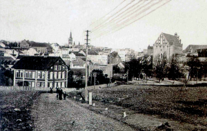 Widok od strony Dworca Zachodniego z ok. 1910 r.